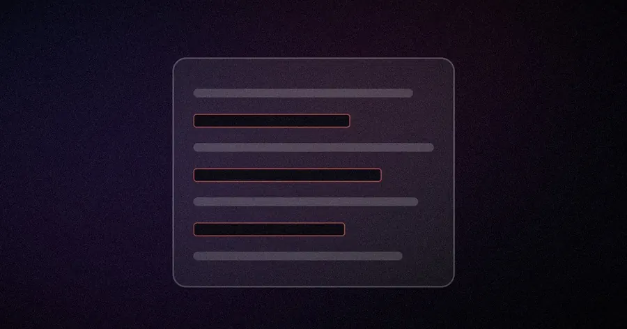 Sensitive lines being masked out of a document