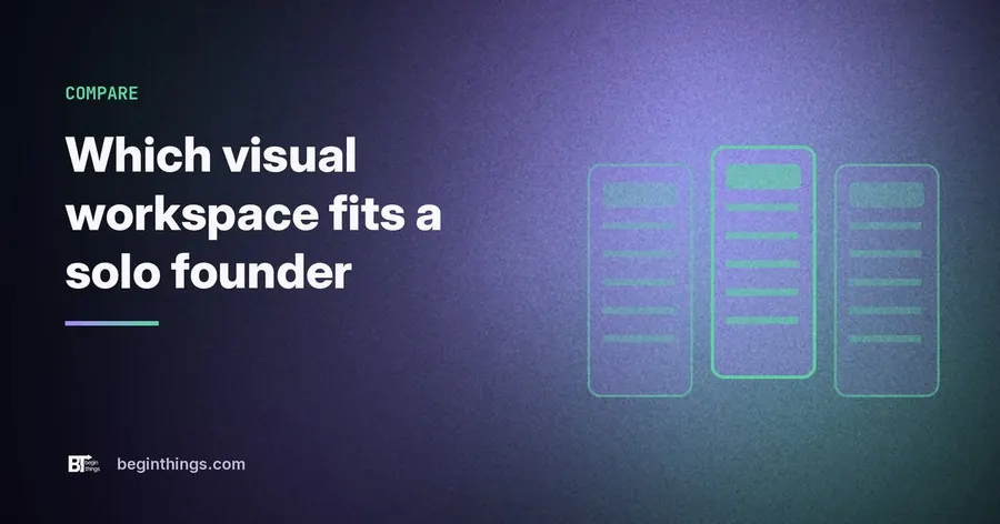 Which visual workspace actually fits a solo founder?