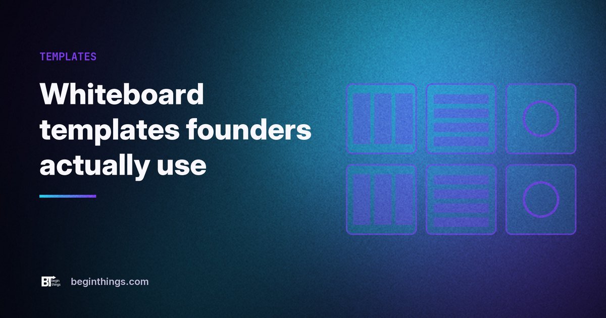 58 whiteboard templates for founders: kanban, mind map, SWOT, roadmap