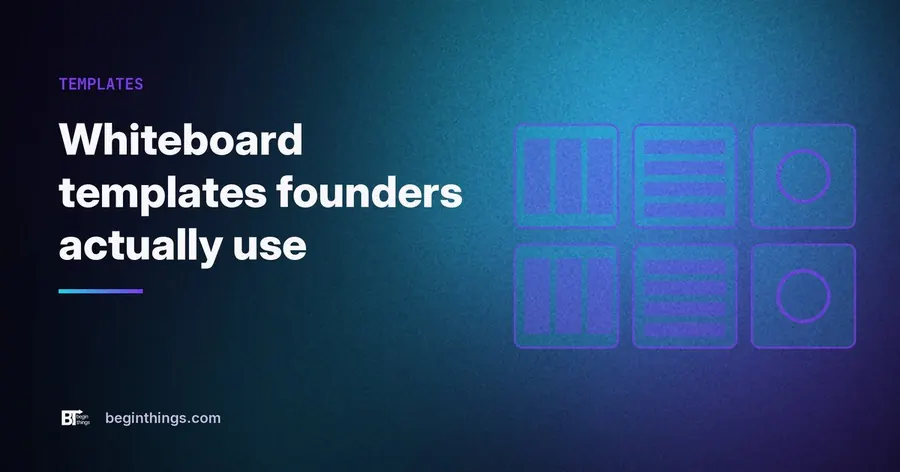 58 whiteboard templates for founders: kanban, mind map, SWOT, roadmap