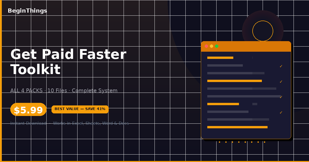 Get Paid Faster Toolkit: All 4 Packs, 10 Files, Complete System