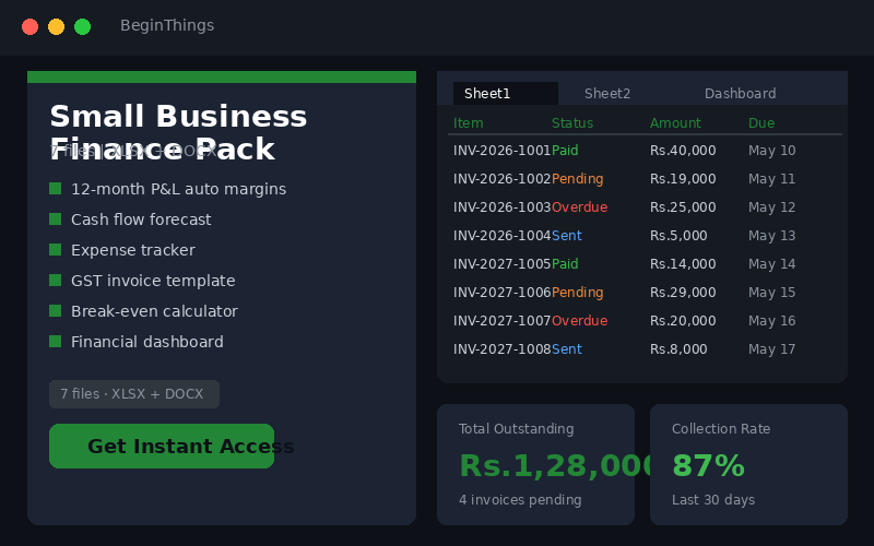Small Business Finance Pack preview