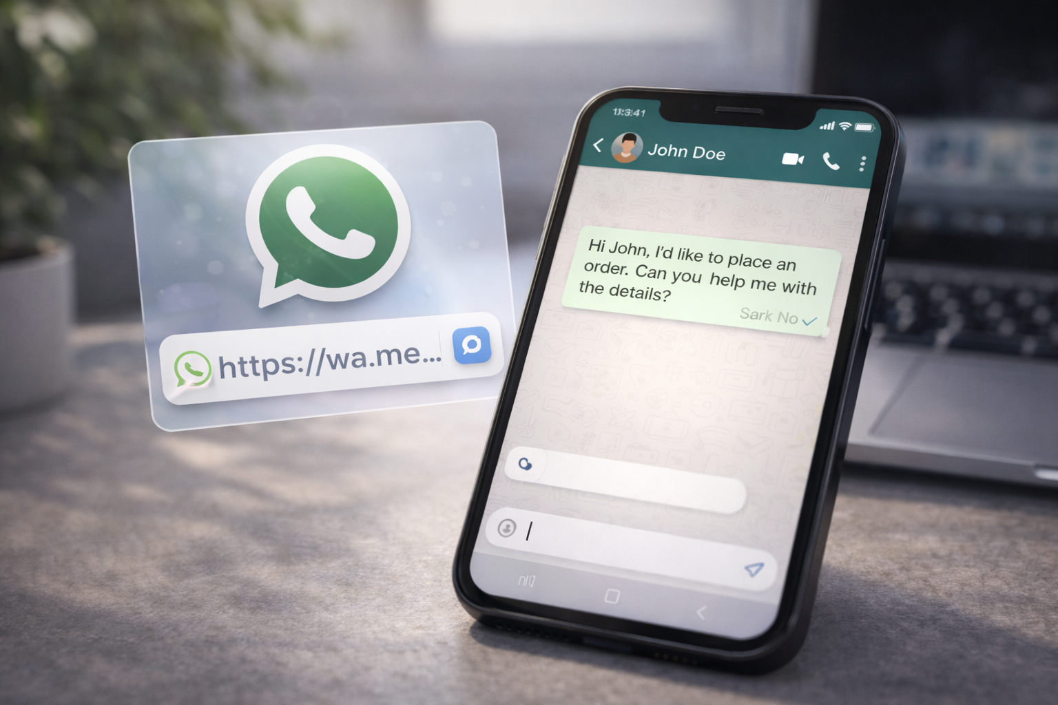 Messaging app interface